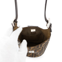 Load image into Gallery viewer, FENDI Zucca One Shoulder Bag Brown Canvas Leather
