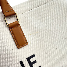 将图像加载到图库查看器中，CELINE Horizontal Cabas White/Brown190062 Canvas Leather
