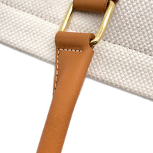 将图像加载到图库查看器中，CELINE Horizontal Cabas White/Brown190062 Canvas Leather
