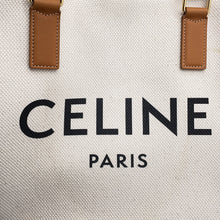 将图像加载到图库查看器中，CELINE ★Horizontal Cabas White/Brown190062 Canvas Leather
