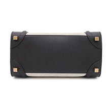 将图像加载到图库查看器中，CELINE Luggage micro shopper Black/Khaki/Gray Leather
