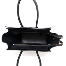 将图像加载到图库查看器中，CELINE Luggage micro shopper Black/Khaki/Gray Leather
