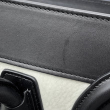 Load image into Gallery viewer, CELINE Luggage micro shopper Black/Khaki/Gray Leather
