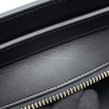 将图像加载到图库查看器中，CELINE Luggage micro shopper Black/Khaki/Gray Leather
