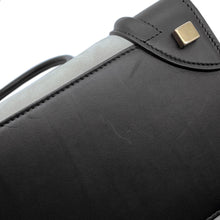 将图像加载到图库查看器中，CELINE Luggage micro shopper Black/Khaki/Gray Leather
