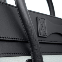 Load image into Gallery viewer, CELINE Luggage micro shopper Black/Khaki/Gray Leather
