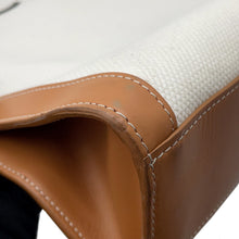 将图像加载到图库查看器中，CELINE Vertical Cabas Natural/Tan190402 Canvas Leather
