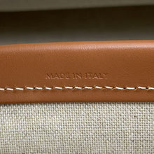 Load image into Gallery viewer, CELINE Triomphe Large Cabas Thais Tote Bag White/Green Canvas Leather Size Large
