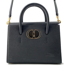 将图像加载到图库查看器中，Dior Montaigne 30 Saint Honore 2WAY Handbag Black Leather Size Small
