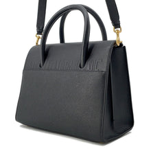 将图像加载到图库查看器中，Dior Montaigne 30 Saint Honore 2WAY Handbag Black Leather Size Small
