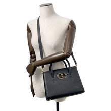 将图像加载到图库查看器中，Dior Montaigne 30 Saint Honore 2WAY Handbag Black Leather Size Small

