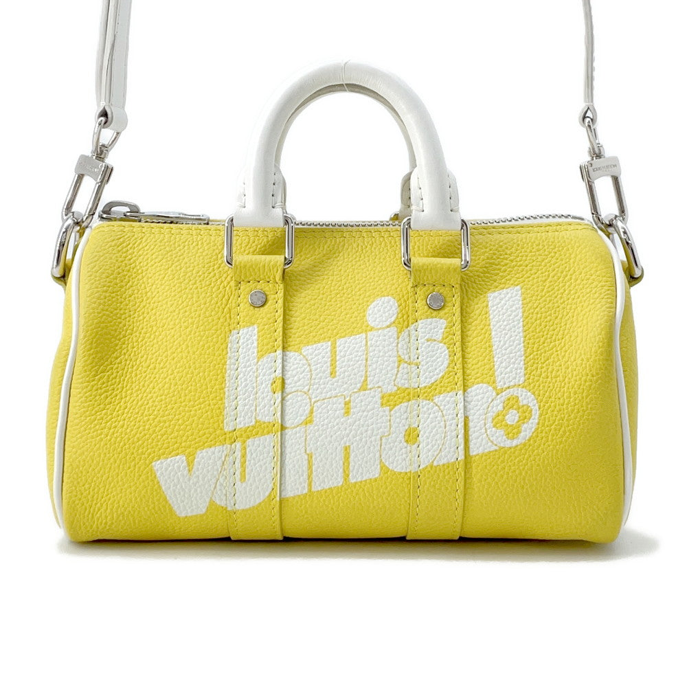 LOUIS VUITTON Everyday LV Keepall YellowM80842 Leather Size XS