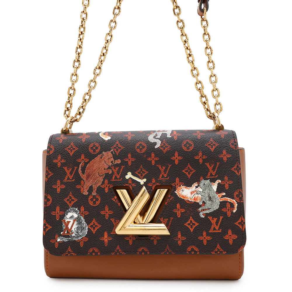 LOUIS VUITTON Sac Twist OrangeM44408 Monogram・Catogram Size MM