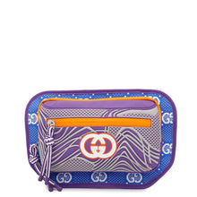 将图像加载到图库查看器中，GUCCI GGNylon Belt Bag Purple/Blue/Orange752102 Nylon Rubber

