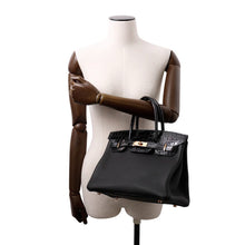 Load image into Gallery viewer, HERMES Birkin Touch Black Togo Leather Niloticus Shine Size 30
