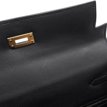 将图像加载到图库查看器中，HERMES Kelly Padett Black Swift Leather Size 25
