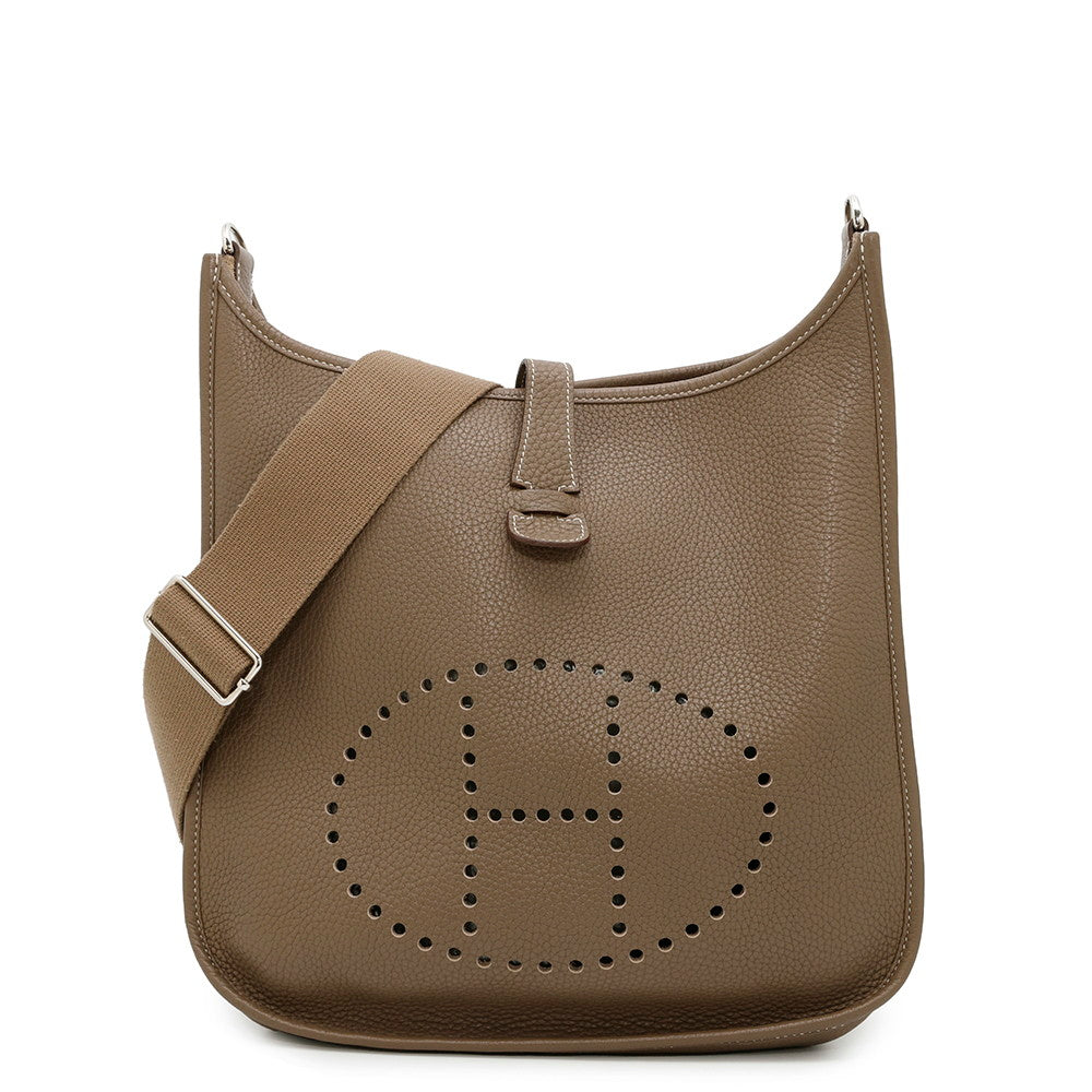 HERMES Evelyne3 Etoupe Taurillon Clemence Size PM