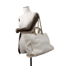 将图像加载到图库查看器中，CHANEL Deauville 2WAY ChainTote Bag IvoryA66941 Canvas Leather Size GM
