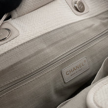 将图像加载到图库查看器中，CHANEL Deauville 2WAY ChainTote Bag IvoryA66941 Canvas Leather Size GM
