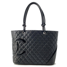 Load image into Gallery viewer, CHANEL Cambon line Tote Bag BlackA25169 Leather Patent Leather Size Large
