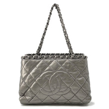 Load image into Gallery viewer, CHANEL Matelasse CC Logo Chain Me Tote Bag SilverA50494 Calf Leather
