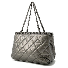 Load image into Gallery viewer, CHANEL Matelasse CC Logo Chain Me Tote Bag SilverA50494 Calf Leather
