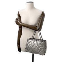 Load image into Gallery viewer, CHANEL Matelasse CC Logo Chain Me Tote Bag SilverA50494 Calf Leather
