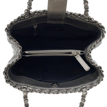 Load image into Gallery viewer, CHANEL Matelasse CC Logo Chain Me Tote Bag SilverA50494 Calf Leather
