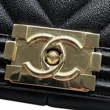 Load image into Gallery viewer, CHANEL Boy Chanel ChainShoulder Bag BlackA67086 Soft Caviar Leather Size 25
