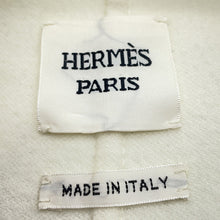 将图像加载到图库查看器中，HERMES ★Serie button long gilet Size 42 blanc naturel Cashmere100%
