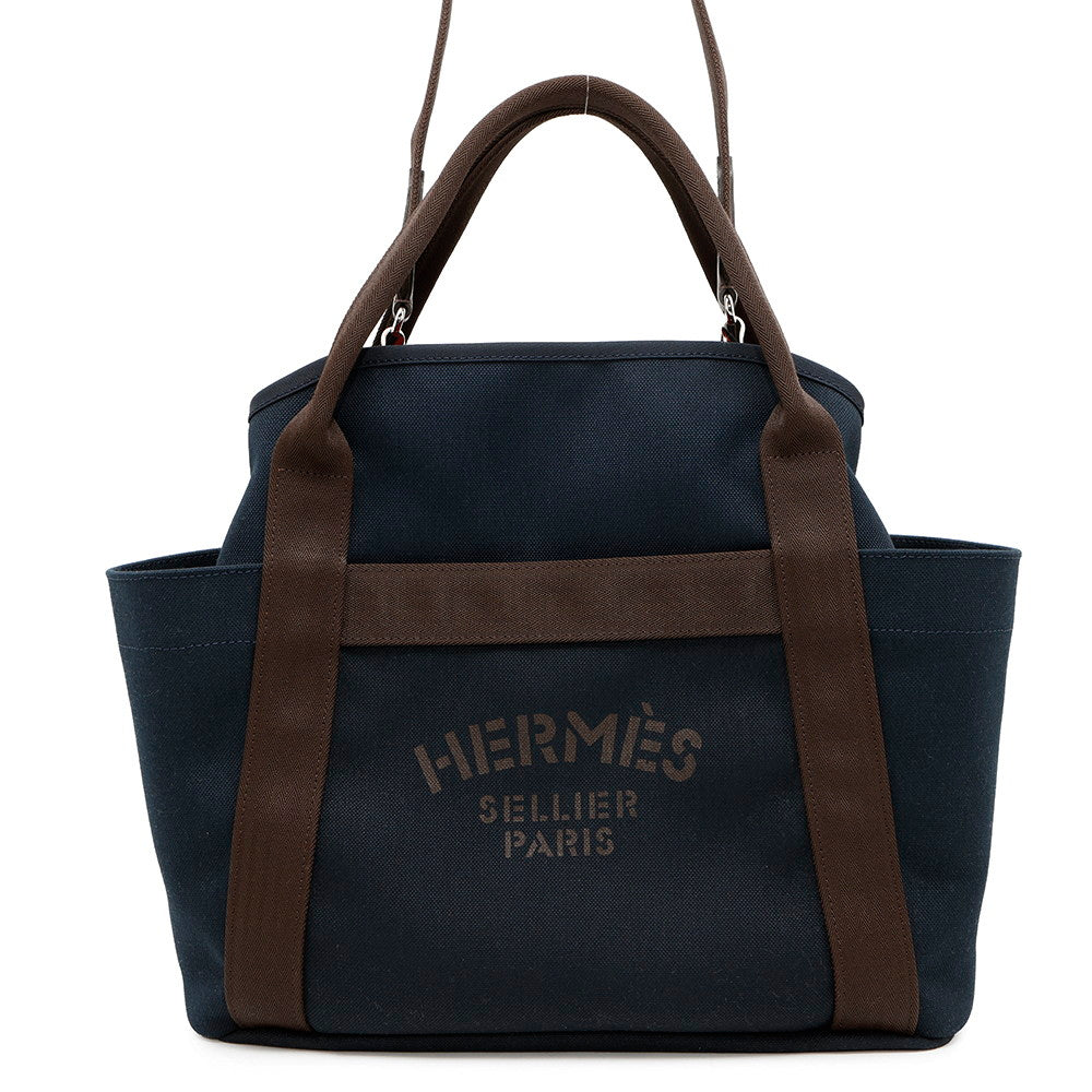 HERMES Sucked Pansage Groom Navy/Feu Canvas