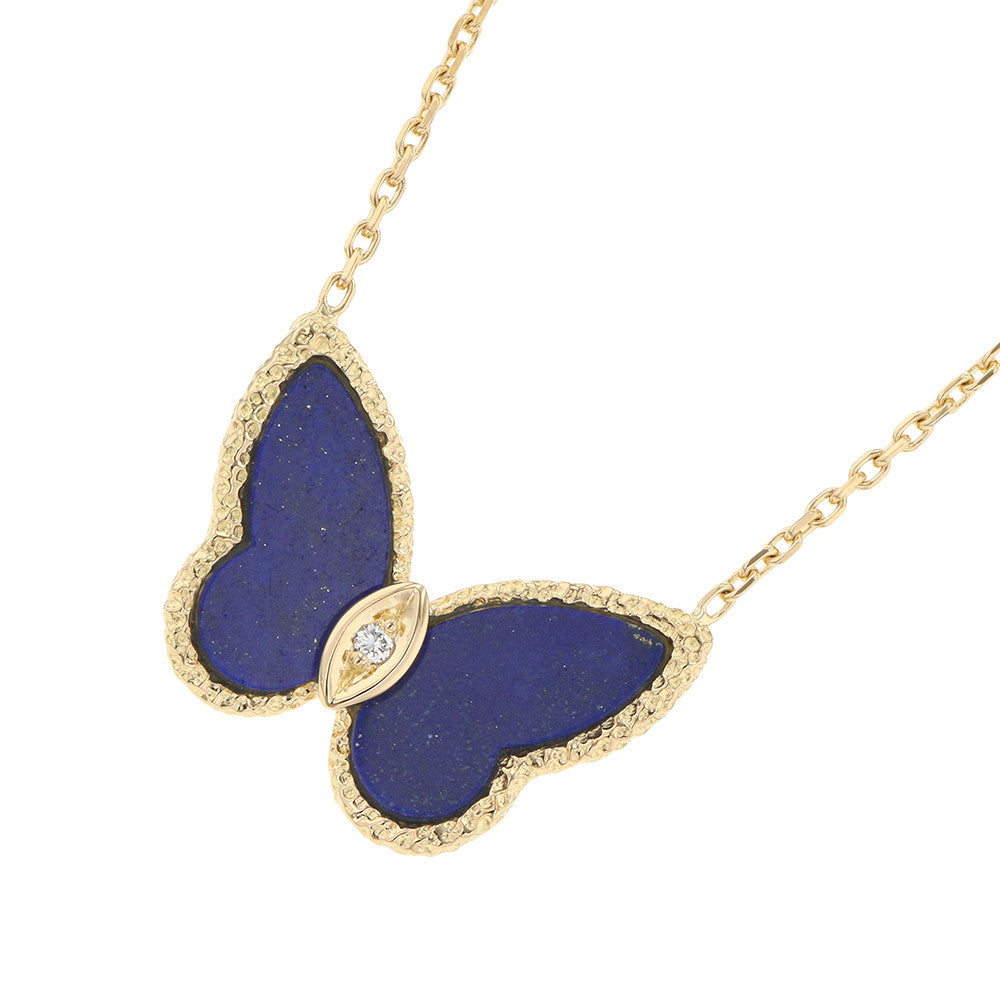 Van Cleef & Arpels Lucky Alhambra Papillon Necklace 18K Yellow Gold