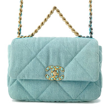 Load image into Gallery viewer, CHANEL CHANEL19 ChainShoulder Bag Turquise BlueAS1160 Denim
