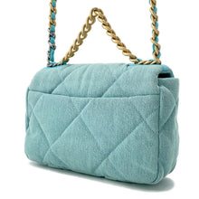 Load image into Gallery viewer, CHANEL CHANEL19 ChainShoulder Bag Turquise BlueAS1160 Denim
