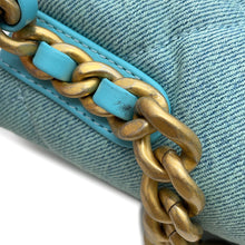 Load image into Gallery viewer, CHANEL CHANEL19 ChainShoulder Bag Turquise BlueAS1160 Denim
