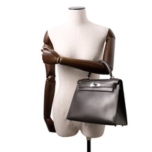 Load image into Gallery viewer, HERMES Kelly Sellier Graphite Box Calf Leather Size 28
