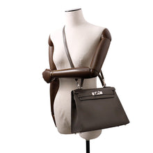 Load image into Gallery viewer, HERMES Kelly Sellier Graphite Box Calf Leather Size 28
