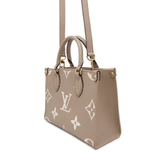 Load image into Gallery viewer, LOUIS VUITTON Onthego Tourterelle claimM45779 Bicolor Monogram Empreinte Leather Monogram Giant Size PM
