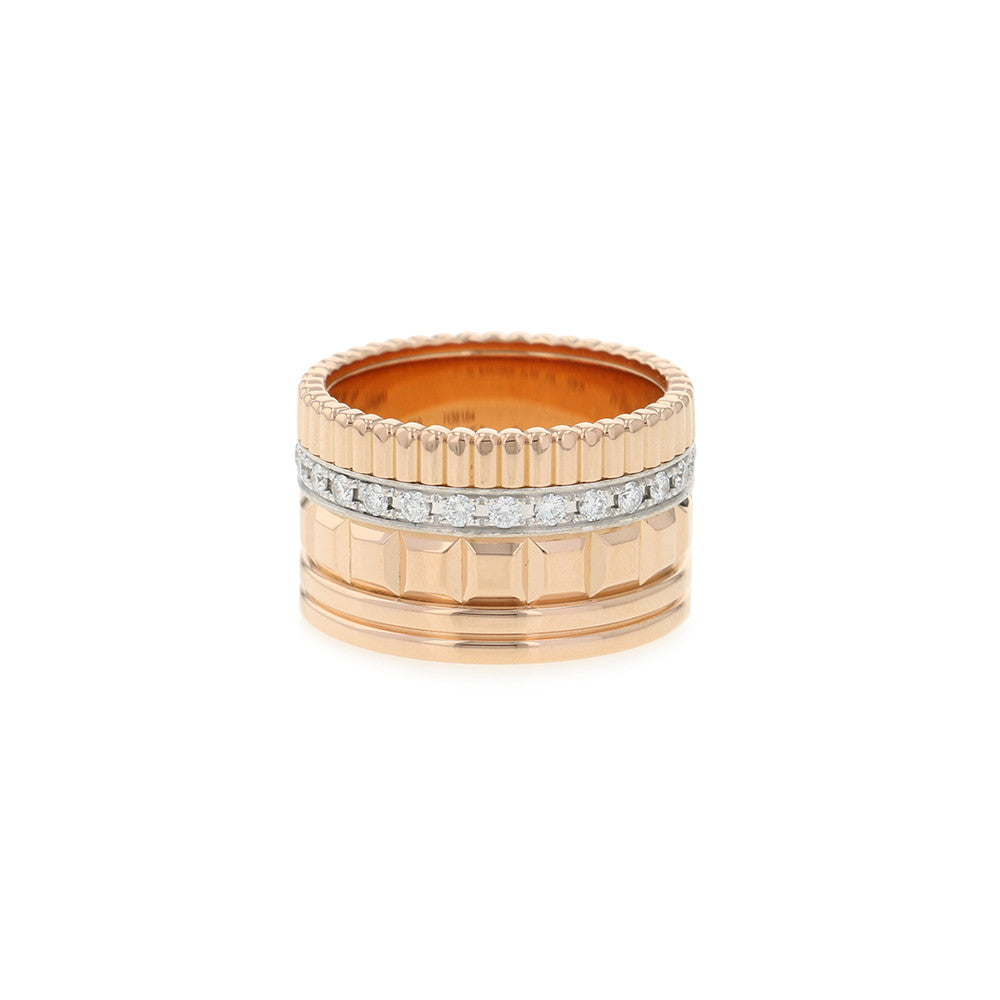 Boucheron Quatre Radiant Diamond Ring Large Size 55/#15 LargeJRG02484 K18PG K18WG