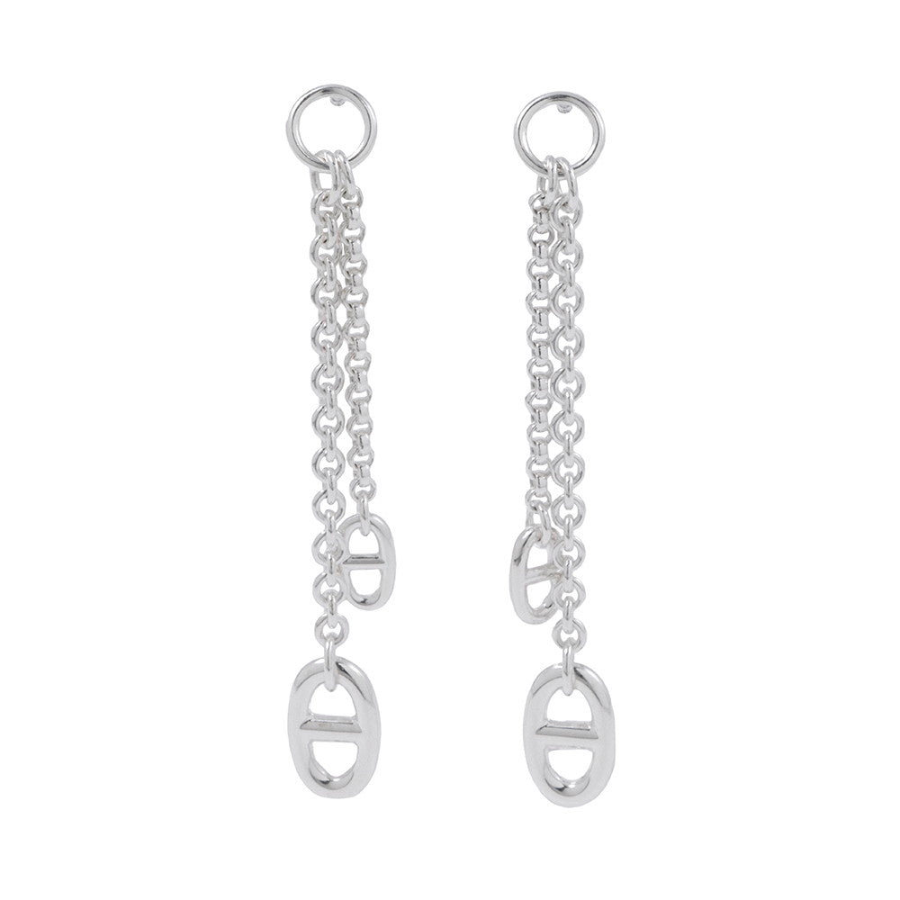 HERMES Chaine d'Ancre New Farandole Earrings Size PM SV925