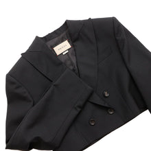 将图像加载到图库查看器中，GUCCI Tailored Jacket Size 40 Black737459 Mohair 60% Wool 40%
