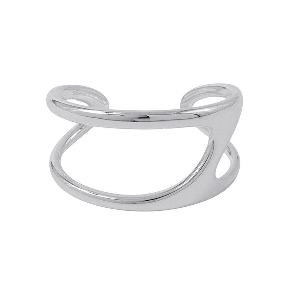 HERMES Chaine d'Ancre Punk Bangle Size GM/#15H124404B 0015 SV925