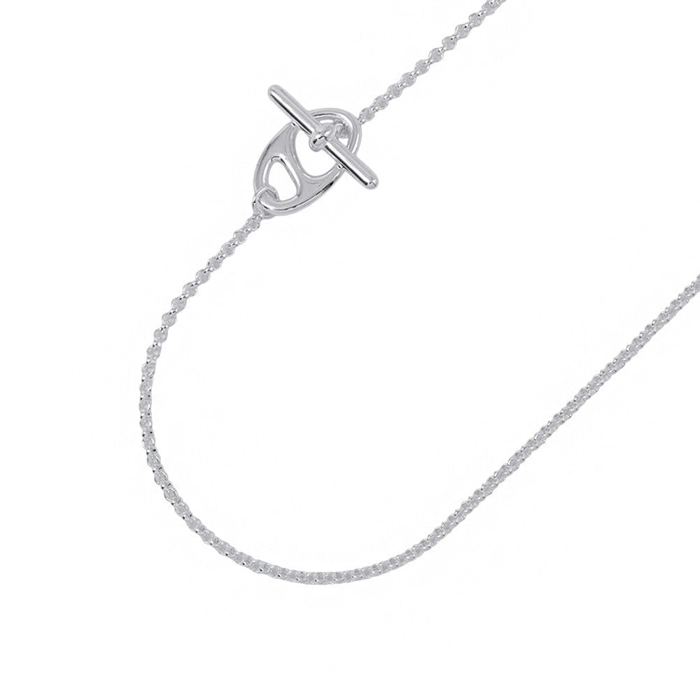 HERMES Chaine d'Ancre Punk Necklace Size 40 SV925