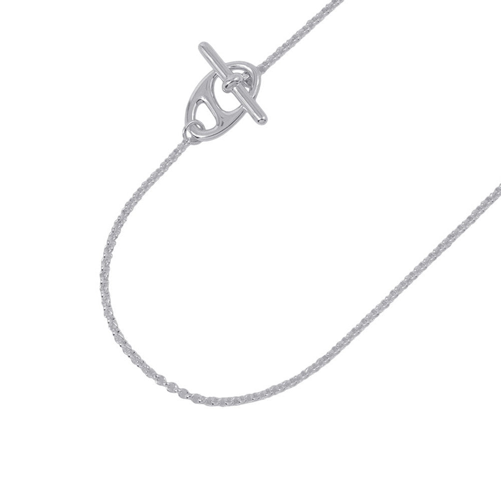 HERMES Chaine d'Ancre Punk Necklace Size 42 SV925