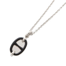 Load image into Gallery viewer, HERMES Mini Maillon Necklace Size PM Black Metal Lacquer
