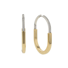 Load image into Gallery viewer, TIFFANY&amp;Co. Padlock Earrings Size Extra large K18YG K18WG
