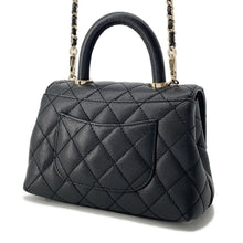 将图像加载到图库查看器中，CHANEL Coco Handle 2Way Shoulder Bag BlackAS2215 Caviar Leather Size XXS
