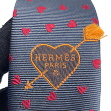 Load image into Gallery viewer, HERMES Dancing Heart Tie Grease/RougeH339317T Silk 100%
