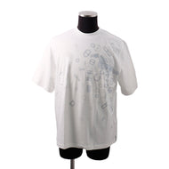 HERMES TShirt Fragments Equestres Size S White Cotton100%