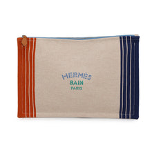 将图像加载到图库查看器中，HERMES Neoban Mayon Maran Marine/Brique/Aqua Cotton100% Size GM
